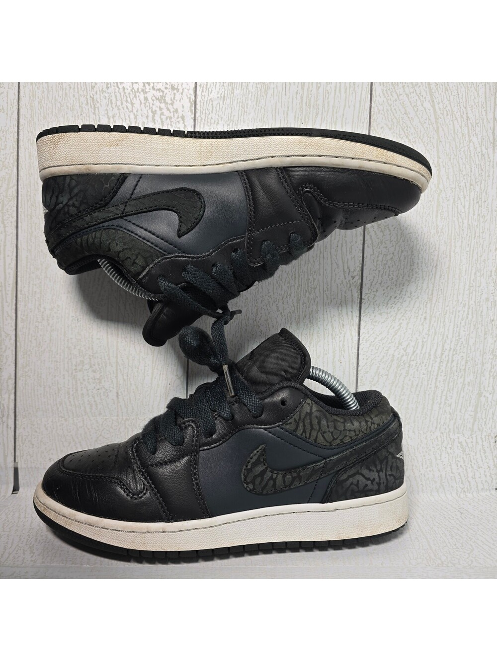 Air Jordan 1 Low SE GS Black Elephant Size 4.5Y Sneakers FB9908-001